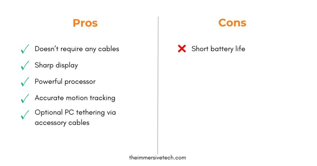 Pros and cons of using meta quest 2