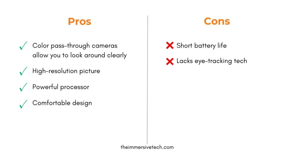 Pros and cons of using meta quest 3