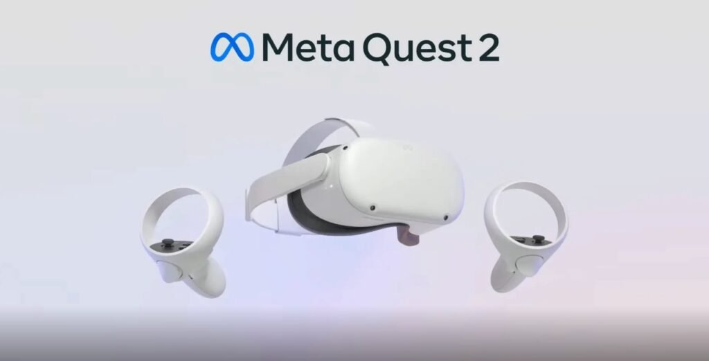 3d View of Meta quest 2 VR Headset