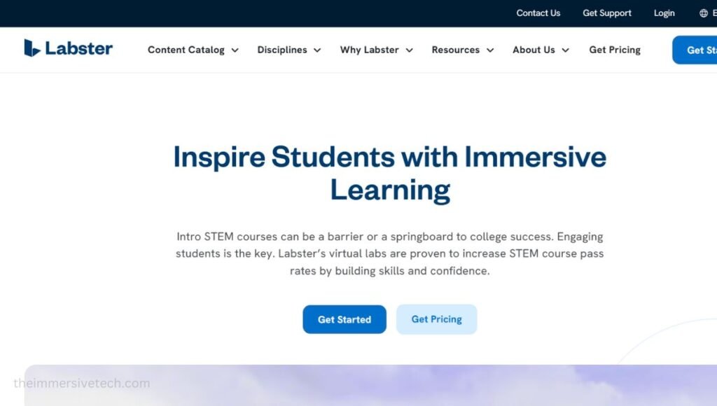 Labster VR Company website’s homepage